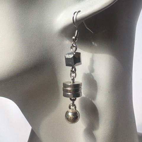 Geometric Stacked Drop Earrings