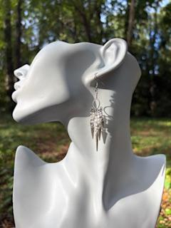 Iridescent Stacked Chandelier Earrings